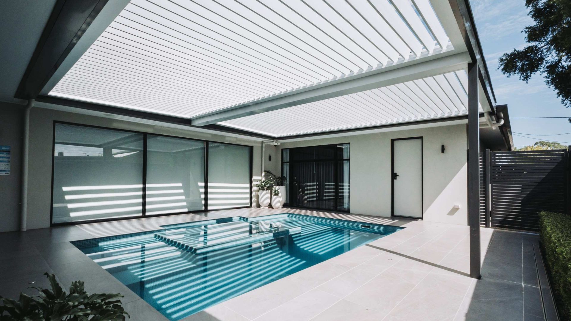 Eclipse - Eclipse louvre Adelaide over a pool