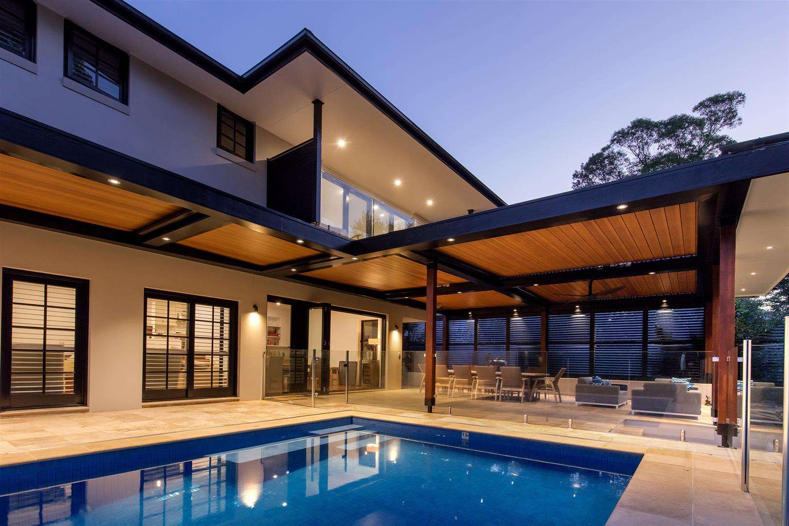 Eclipse - Eclipse opening roof system over poolside outdoor entertaining area